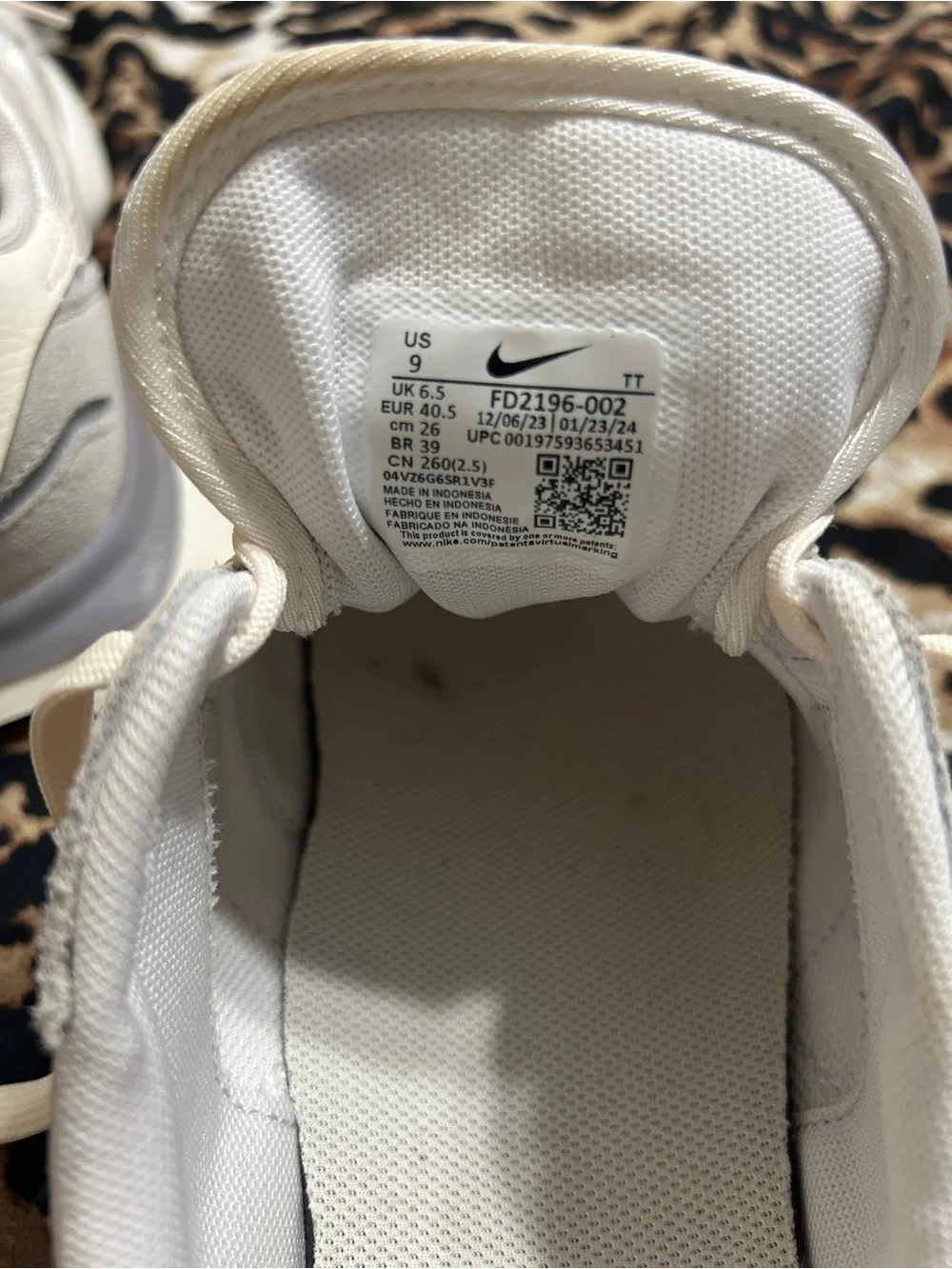 Nike Women's Neutral Cream and Light Gray Casual Sneakers